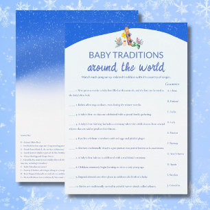 Snowboard Baby Shower Traditions Around the World  Advice Card