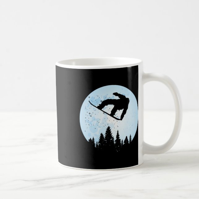 Snowboard Bigfoot Ski Funny Sasquatch Skiing  Coffee Mug (Right)