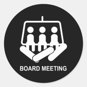 Snowboard Board Meeting Classic Round Sticker