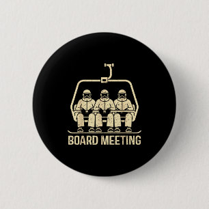 Snowboard Board Meeting Ski Lift Skier Winter Spor 6 Cm Round Badge