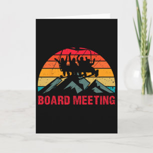 Snowboard Board Meeting Ski Lift Skier Winter Spor Card