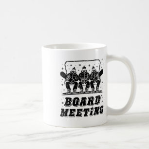 Snowboard Board Meeting Ski Lift Skier Winter Spor Coffee Mug
