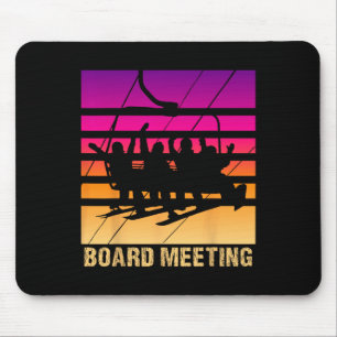 Snowboard Board Meeting Ski Lift Skier Winter Spor Mouse Pad