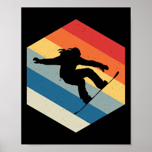 Snowboard Board Meeting Ski Lift Skier Winter Spor Poster