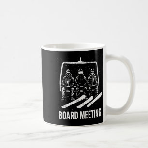 Snowboard Board Meeting Ski Lift Skier Winter Srts Coffee Mug