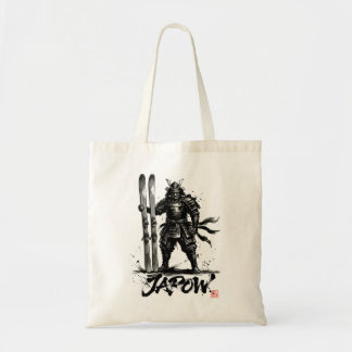 Snowboard Brush Art - Skier Standing Samurai Tote Bag