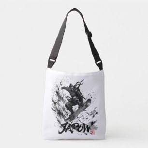 Snowboard Brush Art - Snowboarder Ninja Crossbody Bag