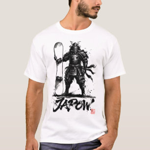Snowboard Brush Art - Standing Samurai snowboard T-Shirt