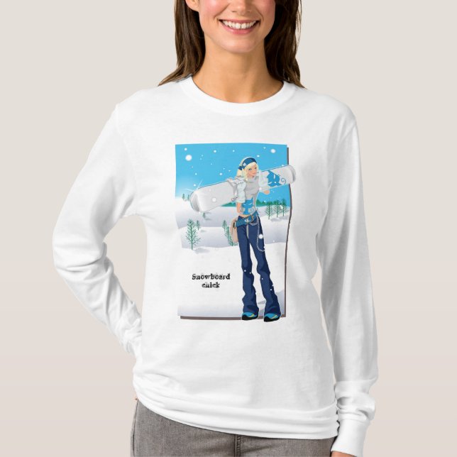 Snowboard Chick T-Shirt (Front)