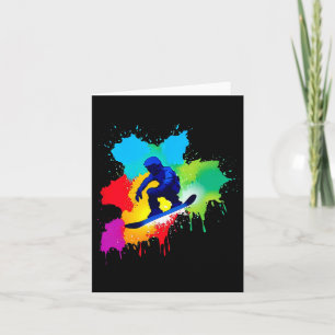 Snowboard Colour Explosion  Card