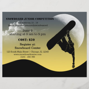 Snowboard competition flyer