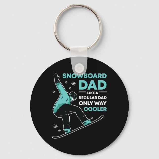 Snowboard Dad Funny Cute Winter Snowboarding Gift  Key Ring (Front)