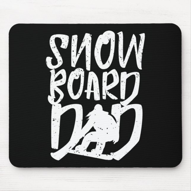 Snowboard Dad Snowboarder Father Snowboarding  Mouse Pad (Front)