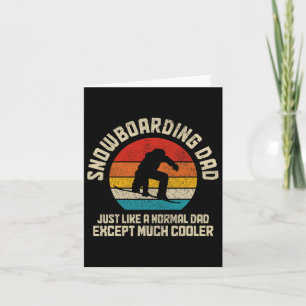 Snowboard Dad Snowboarder Funny Vintage Snowboard Card