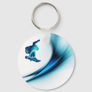 Snowboard Design Keychain