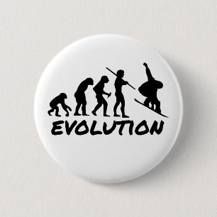 Snowboard Evolution 6 Cm Round Badge
