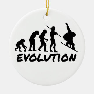 Snowboard Evolution Ceramic Tree Decoration