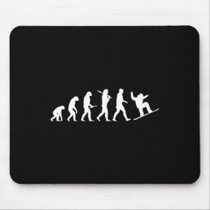 Snowboard Evolution Gift From Cavemen To A Snowboa Mouse Pad