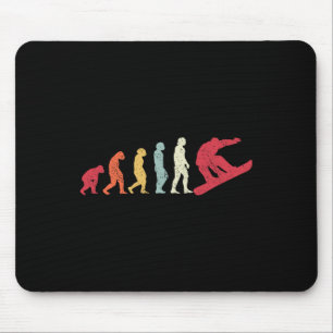 Snowboard Evolution Of Man Boarder Monkey Ape To S Mouse Pad