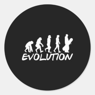 Snowboard Evolution Snowboarding  Classic Round Sticker