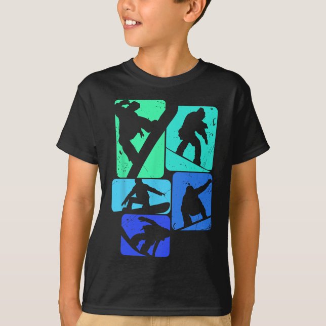 Snowboard For Snowboarder Retro Mens Snowboarding  T-Shirt (Front)