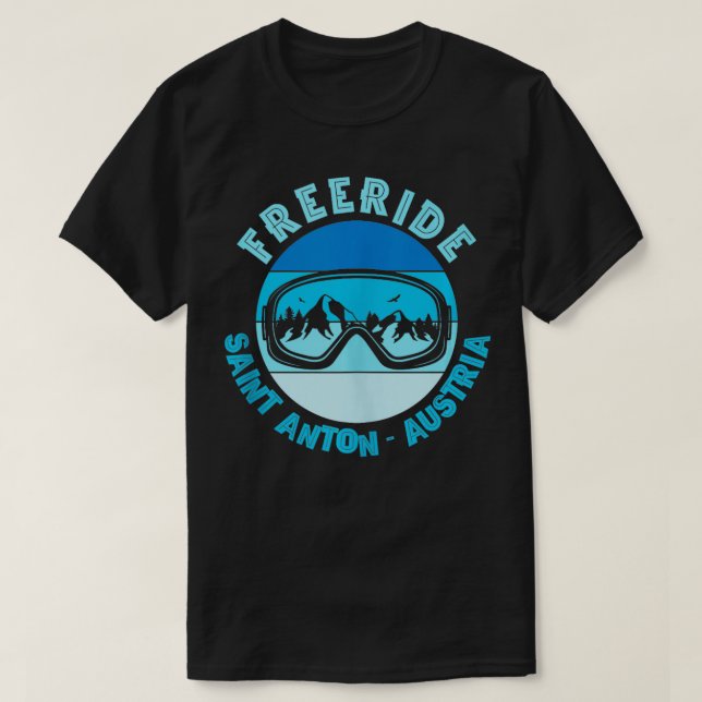 Snowboard Freeride Mask St Anton Austria  T-Shirt (Design Front)