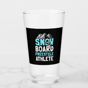 Snowboard Freestyle Athlete Glass