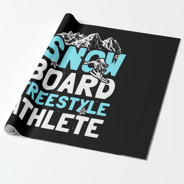 Snowboard Freestyle Athlete Wrapping Paper (Unrolled)
