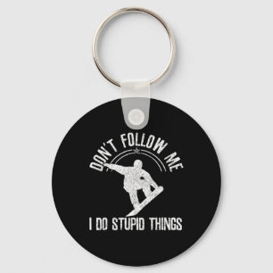 Snowboard Freestyle Snowboarding Snowboarder Funny Key Ring