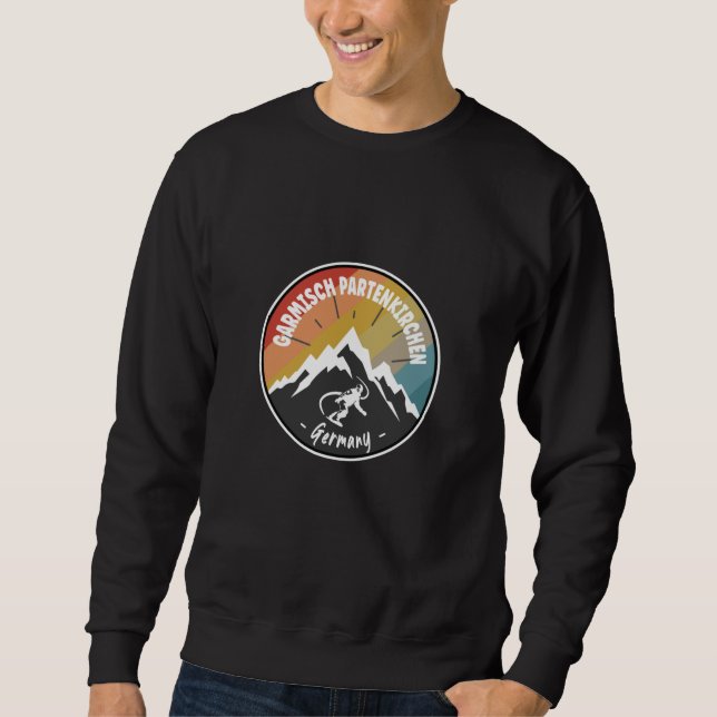 Snowboard Garmisch Partenkirchen Germany Sweatshirt (Front)