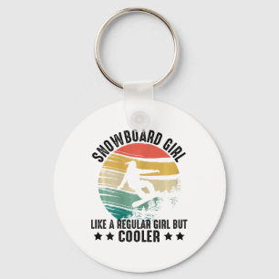 Snowboard Girl Like A Regular Funny Snowboarding G Key Ring