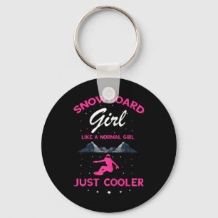 Snowboard Girl Snowboard Snowboarder Sport Snowboa Key Ring