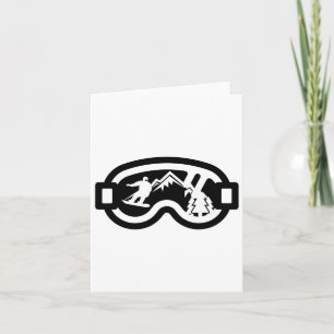 Snowboard Goggles Mountain Snowboarding Card