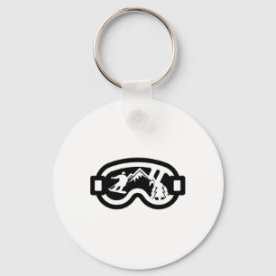 Snowboard Goggles Mountain Snowboarding Key Ring