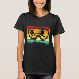 Snowboard Goggles Mountain Snowboarding Retro Vaca T-Shirt