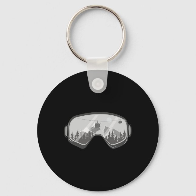 Snowboard Goggles Snowboarding Snow Winter Snowboa Key Ring (Front)