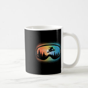 Snowboard Goggles Vintage Mountain Snowboarding Re Coffee Mug