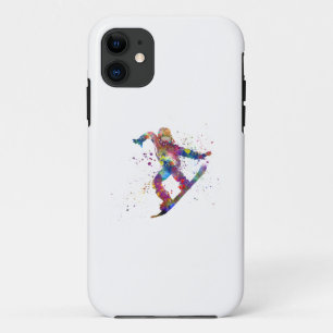 Snowboard in watercolor Case-Mate iPhone case