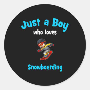 Snowboard Jersey For Boys Children's Snowboarding Classic Round Sticker