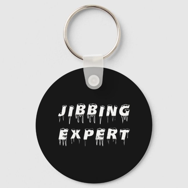 Snowboard Jibbing Expert Snowboarding  Key Ring (Front)