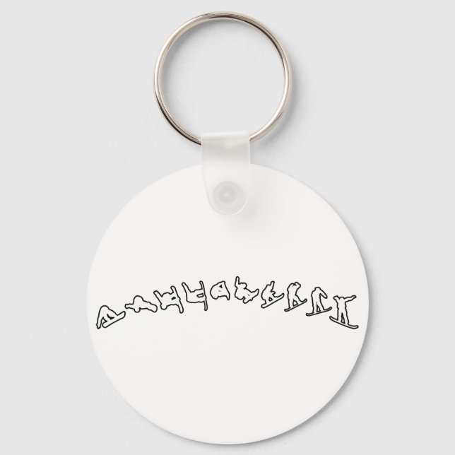 Snowboard Jump Key Ring (Front)