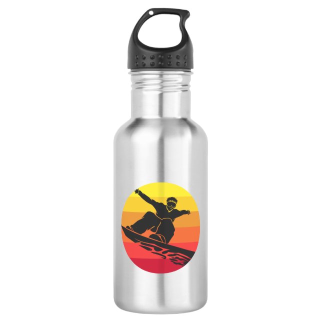 Snowboard Jump Retro 532 Ml Water Bottle (Front)