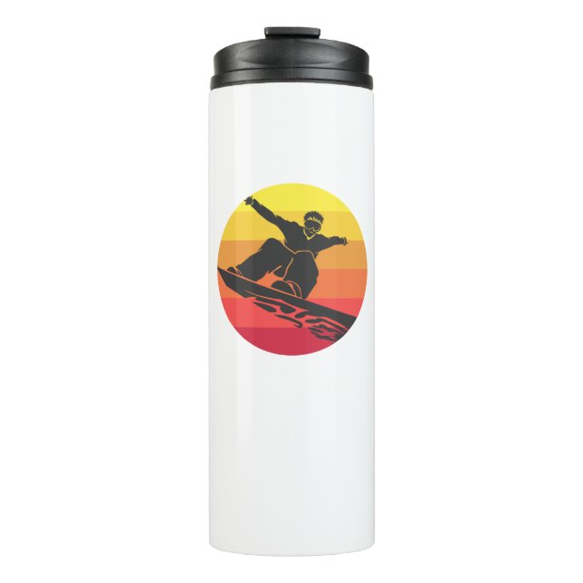 Snowboard Jump Retro Thermal Tumbler (Front)
