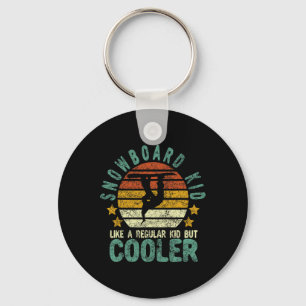 Snowboard Kid Funny Snow Female Snowboarding And S Key Ring