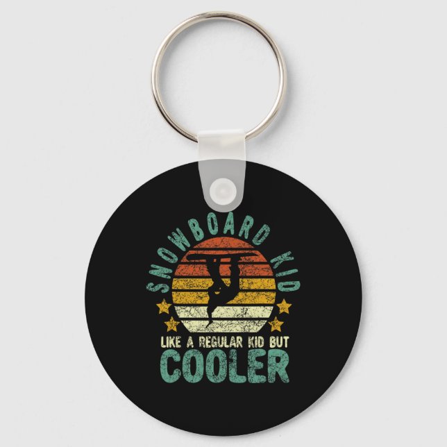 Snowboard Kid Funny Snow Female Snowboarding And S Key Ring (Front)