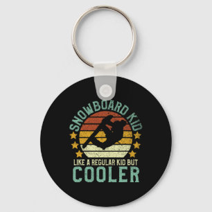 Snowboard Kids Funny Vintage Snowboarding Saying G Key Ring