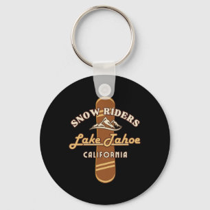 Snowboard Lake Tahoe California Snowboarding Winte Key Ring