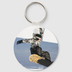 Snowboard Launch Keychain