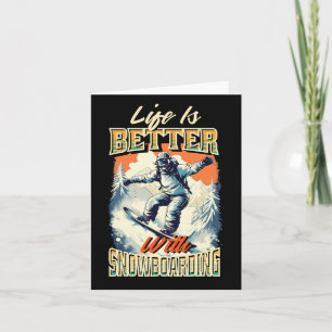 Snowboard Life Snow Fan Snowboarding Ski Mountains Card