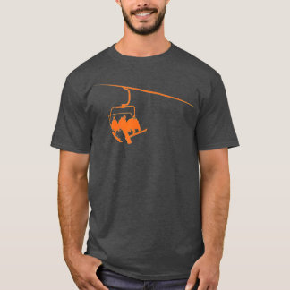 Snowboard Lift Boarding Relaxing in Lift Ski Winte T-Shirt